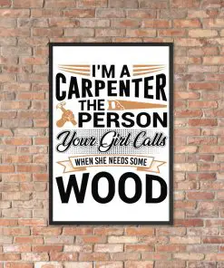 carpenter wood framed poster