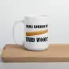 hard wood - White glossy mug