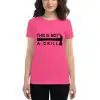 womens fashion fit woodworking T-shirt hot pink front