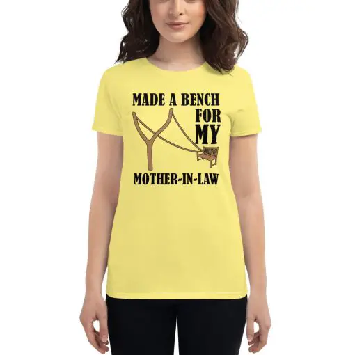 women's short sleeve t-shirt spring yellow front