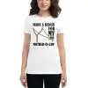 women's fashion fit short sleeve t-shirt white front