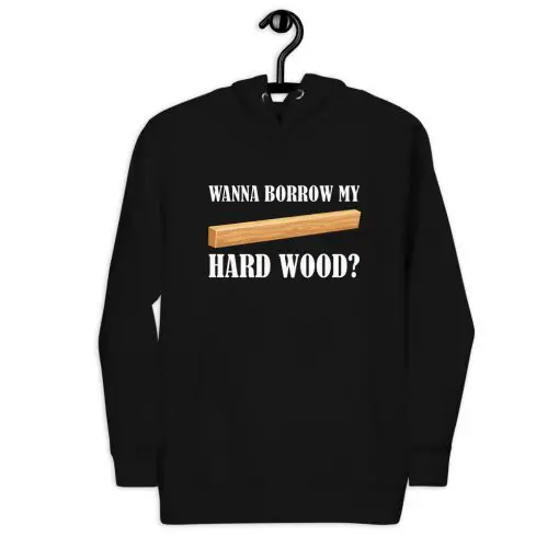 unisex premium hoodie black front-woodworking t-shirt