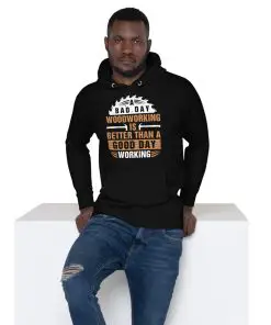 unisex premium hoodie black front- Unisex Hoodie
