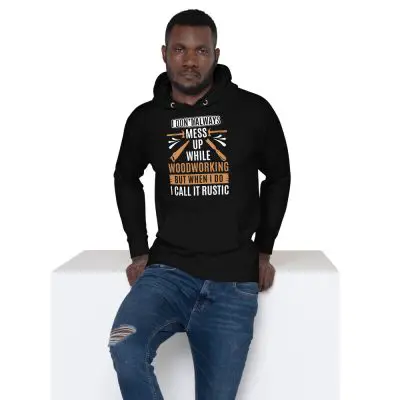 unisex premium hoodie black front