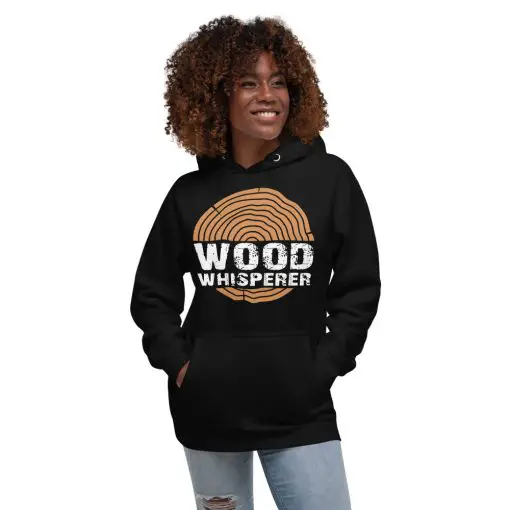 unisex premium hoodie black front- Wood whisperer - Unisex Hoodie