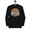 unisex premium hoodie black front- Wood whisperer
