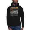 unisex premium hoodie black front- Woodworking is 1/3 Planning 1/3 Execution and 1/3 Covering mistakes